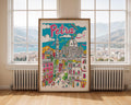 Petra Jordan Art Print | Colorful City Architecture Travel Poster wall art print, modern home decor, unframed artwork by Nomad & Nest