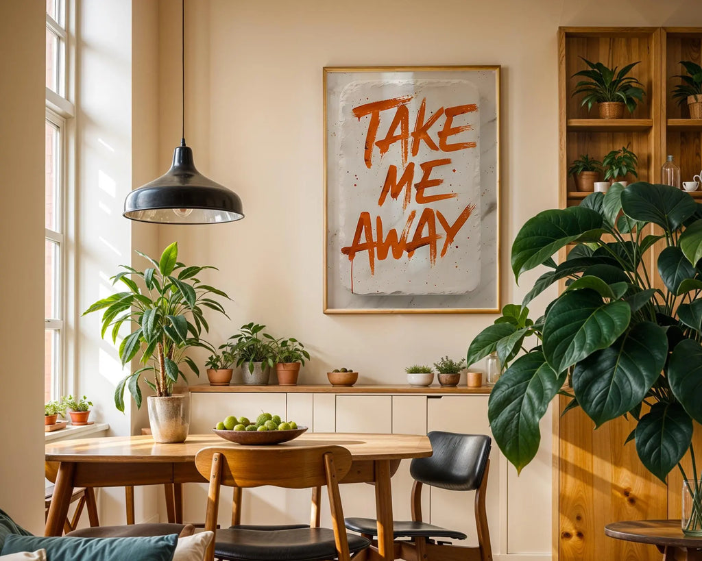 Positive Emotion | Take Me Away Wall Art | Hand Painted Typography Poster | Wanderlust Home Decor wall art print, modern home decor, unframed artwork by Nomad & Nest