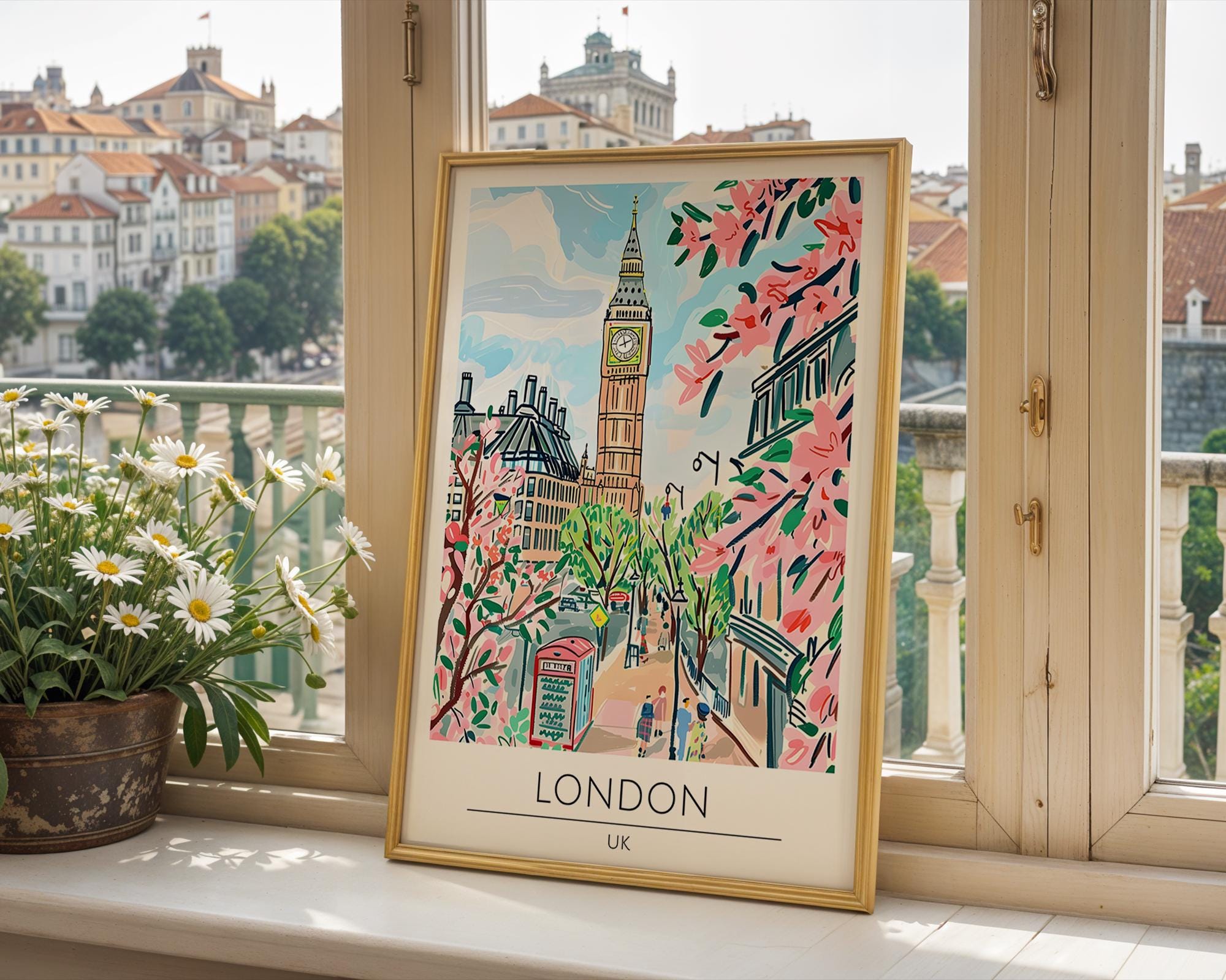London Travel Poster | Big Ben Architecture Art Print wall art print, modern home decor, unframed artwork by Nomad & Nest