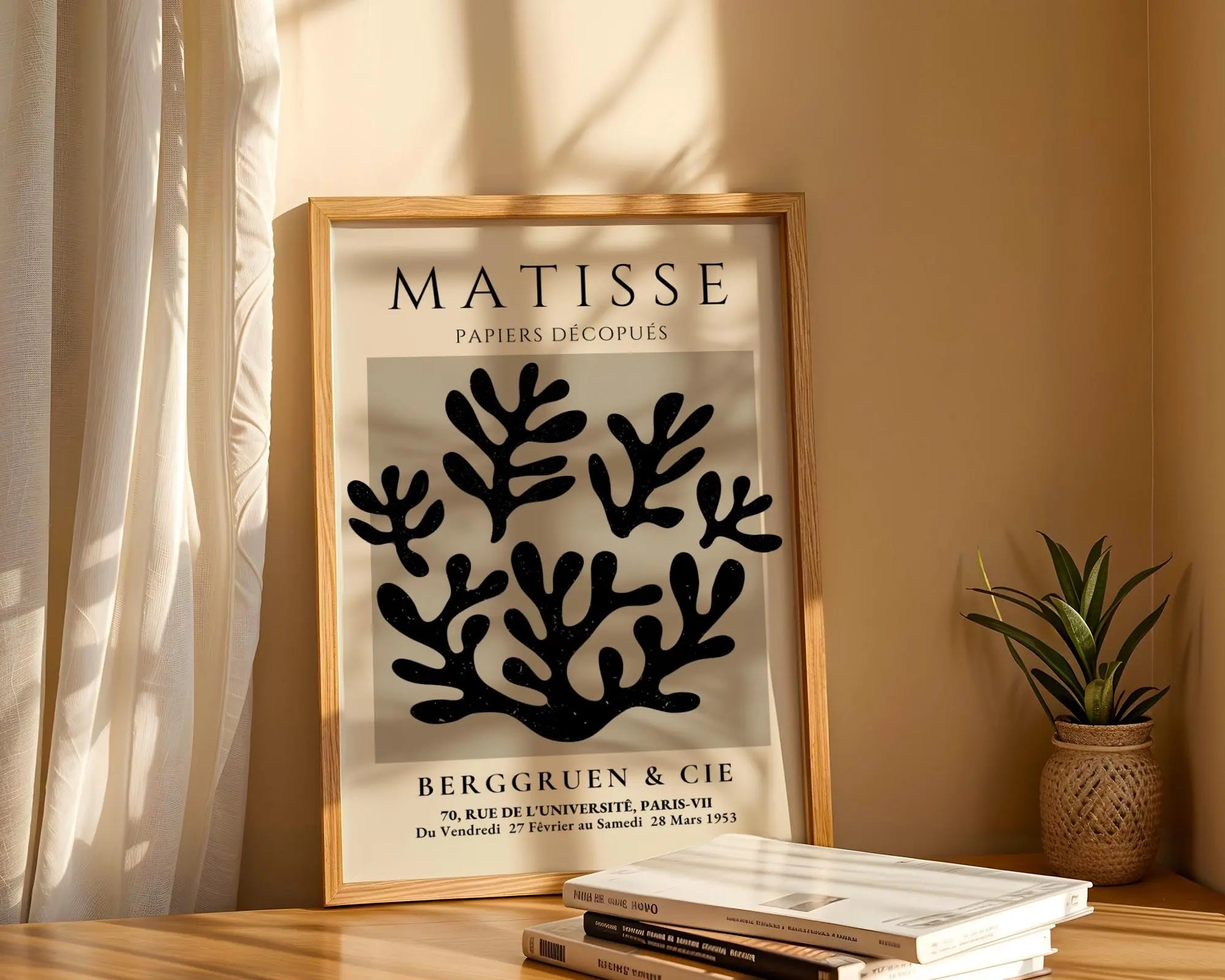 Henri Matisse Print | Inspired Black Coral  | Modern Abstract Botanical Wall Art wall art print, modern home decor, unframed artwork by Nomad & Nest