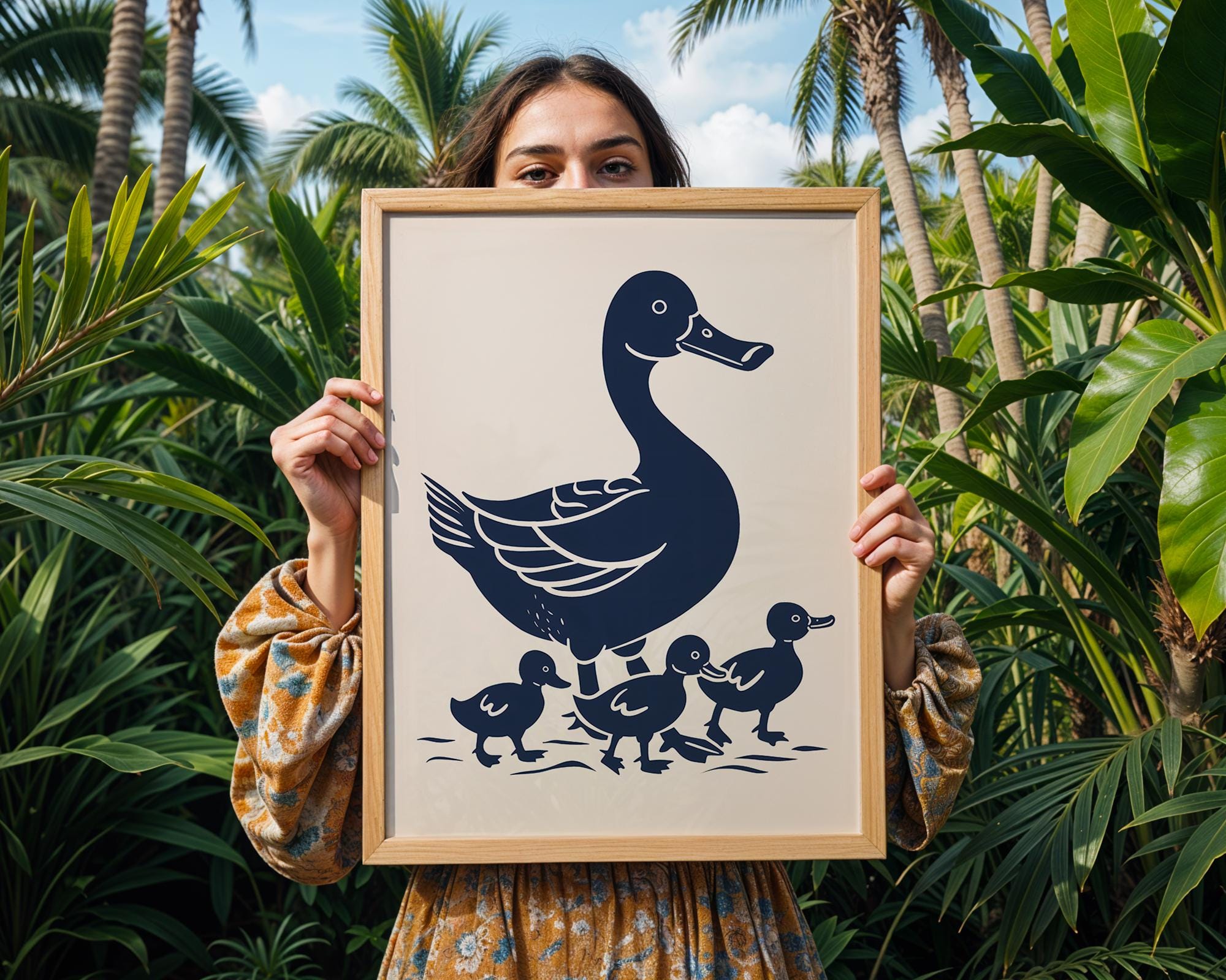 Duck Family Art Print | Modern Kids Room Decor wall art print, modern home decor, unframed artwork by Nomad & Nest