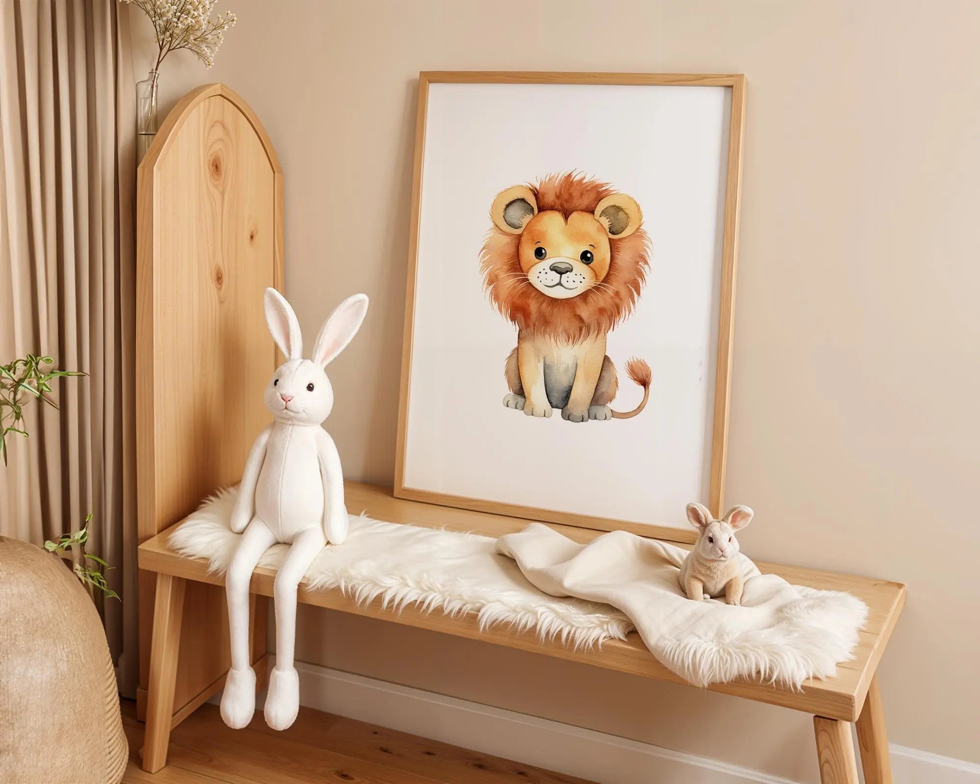 Playroom Ideas | Lion Nursery Wall Art | Safari Animal Baby Decor wall art print, modern home decor, unframed artwork by Nomad & Nest