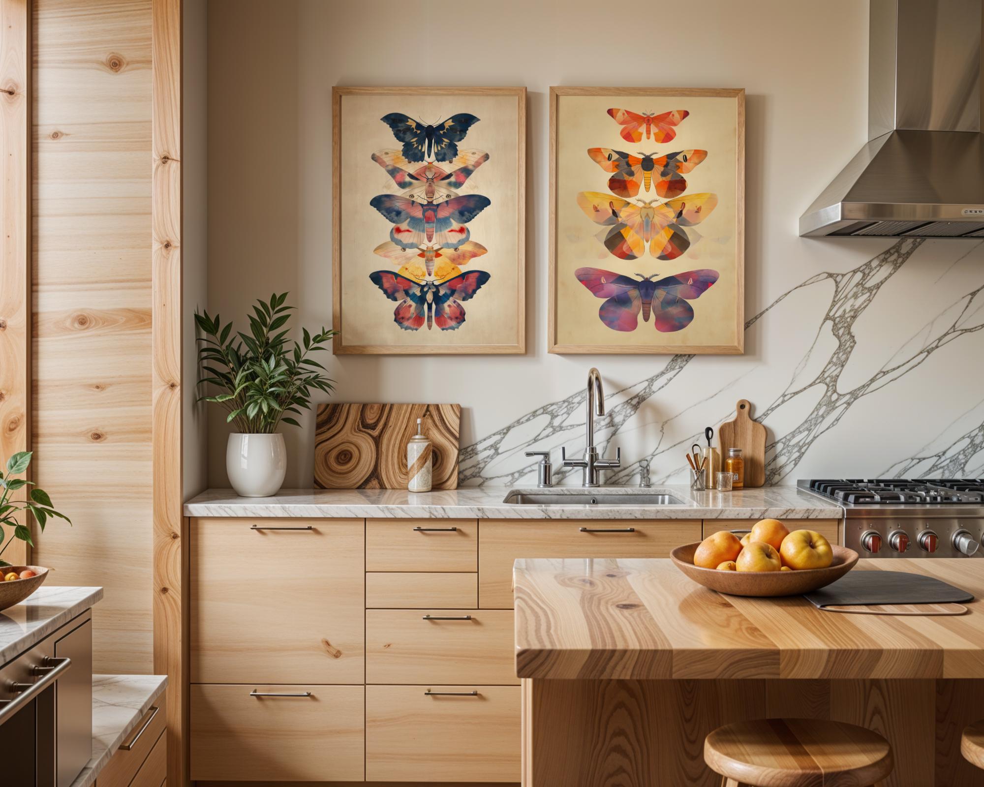 Butterfly & Moth Print Set | Vintage Entomology Wall Art wall art print, modern home decor, unframed artwork by Nomad & Nest