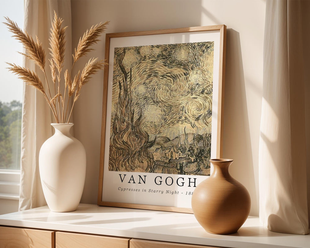 Van Gogh Print | Starry Night  - Vintage Impressionist Art Poster wall art print, modern home decor, unframed artwork by Nomad & Nest