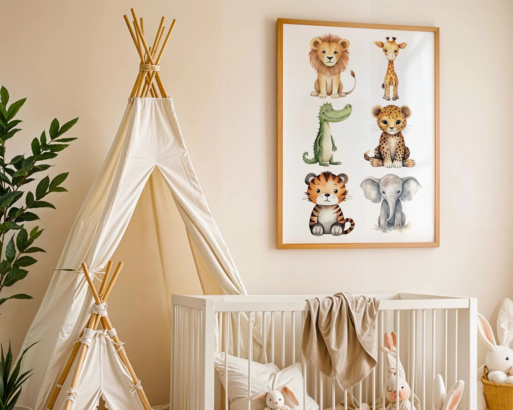 Playroom Ideas | Safari Animal Nursery Wall Art | Baby Jungle Prints wall art print, modern home decor, unframed artwork by Nomad & Nest
