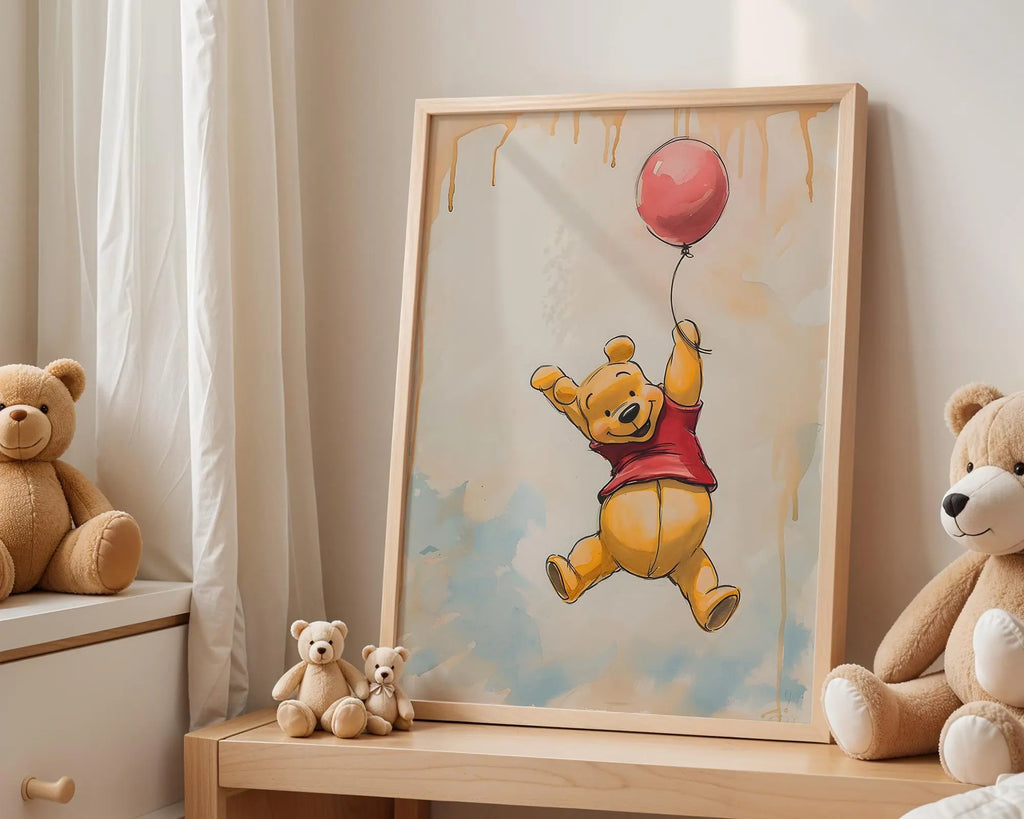 Playroom Ideas | Playful Bear Nursery Wall Art | Storybook Animal Baby Print wall art print, modern home decor, unframed artwork by Nomad & Nest