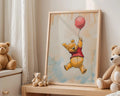 Playroom Ideas | Playful Bear Nursery Wall Art | Storybook Animal Baby Print wall art print, modern home decor, unframed artwork by Nomad & Nest