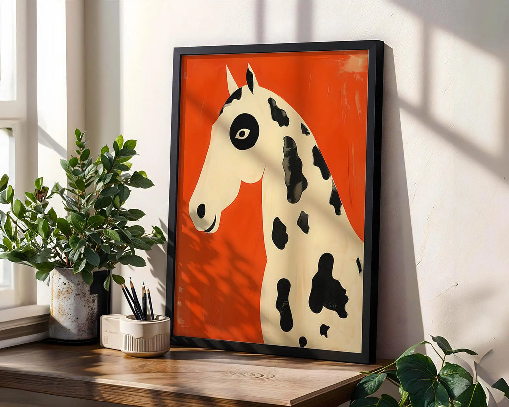 Positive Emotion | Abstract Horse Wall Art | Modern Animal Illustration wall art print, modern home decor, unframed artwork by Nomad & Nest