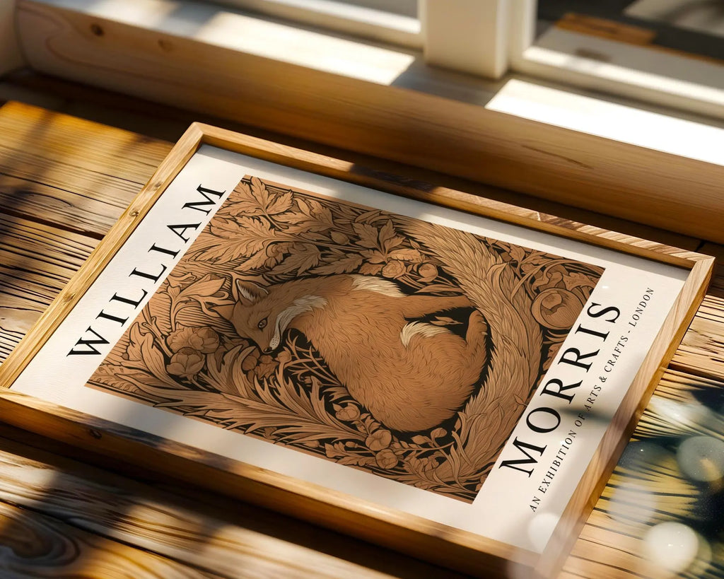 William Morris Print Fox  | Botanical Animal Wall Art wall art print, modern home decor, unframed artwork by Nomad & Nest