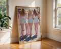 Pink Cowgirl Boots Oil Painting | Barbiecore Coastal Fashion Print wall art print, modern home decor, unframed artwork by Nomad & Nest