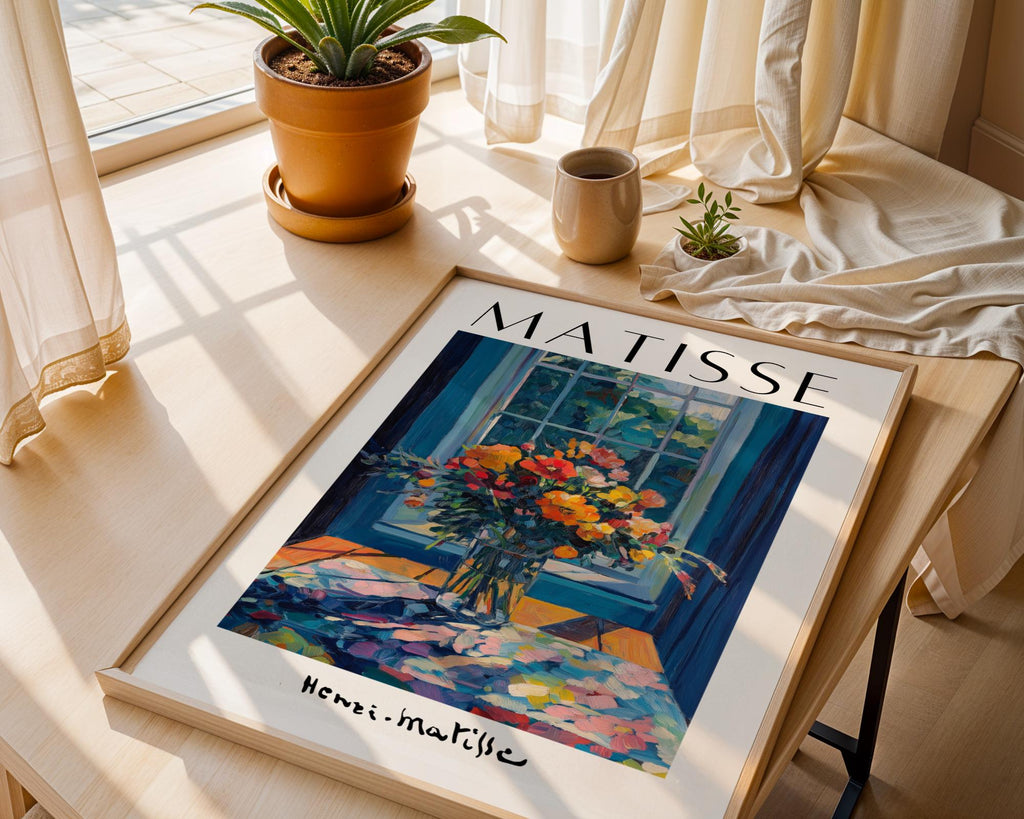Henri Matisse Print | Inspired Floral  | Boho Sunlit Window Poster wall art print, modern home decor, unframed artwork by Nomad & Nest