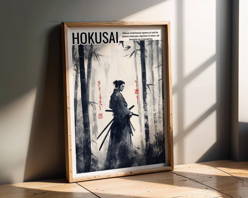 Japanese Poster | Samurai Warrior Art Print –  Zen Decor wall art print, modern home decor, unframed artwork by Nomad & Nest