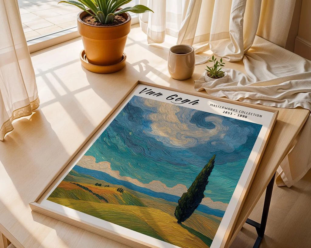 Van Gogh Print | Landscape  | Impressionist Rolling Hills Wall Art wall art print, modern home decor, unframed artwork by Nomad & Nest
