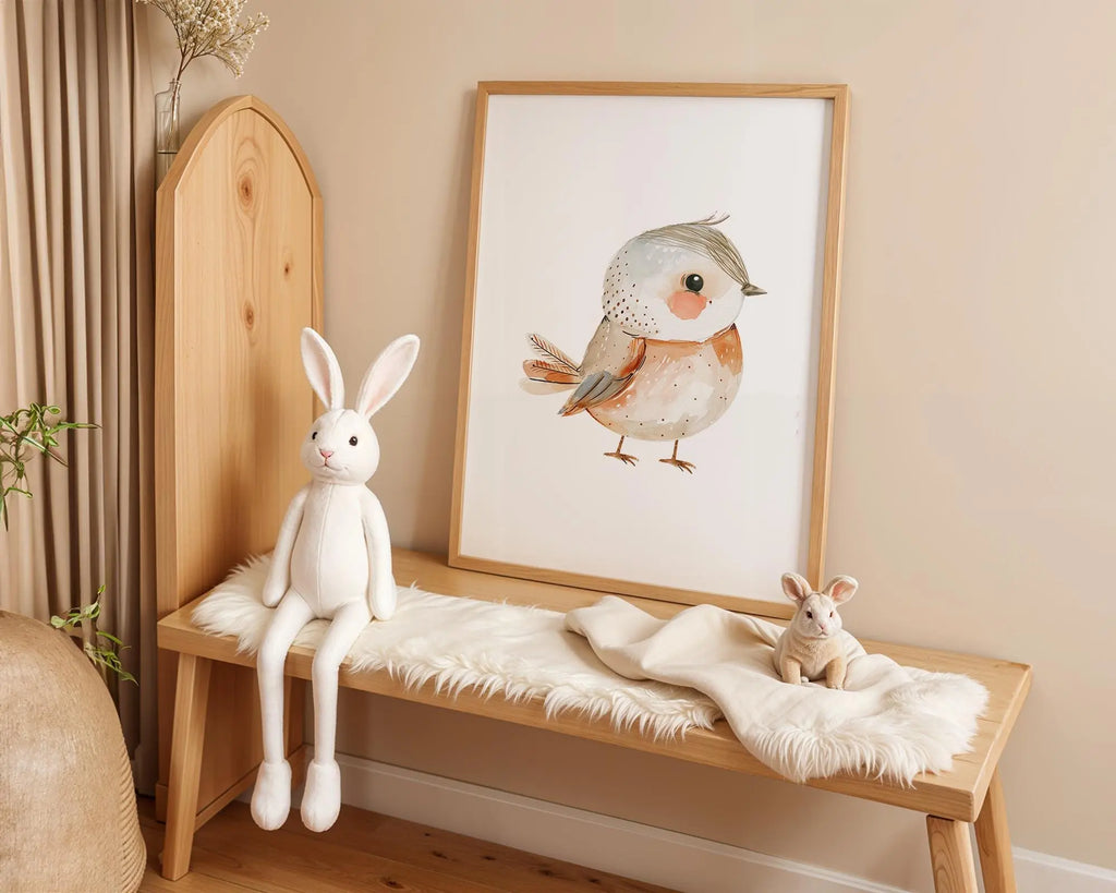 Playroom Ideas | Little Bird Nursery Wall Art | Nature Animal Baby Decor wall art print, modern home decor, unframed artwork by Nomad & Nest