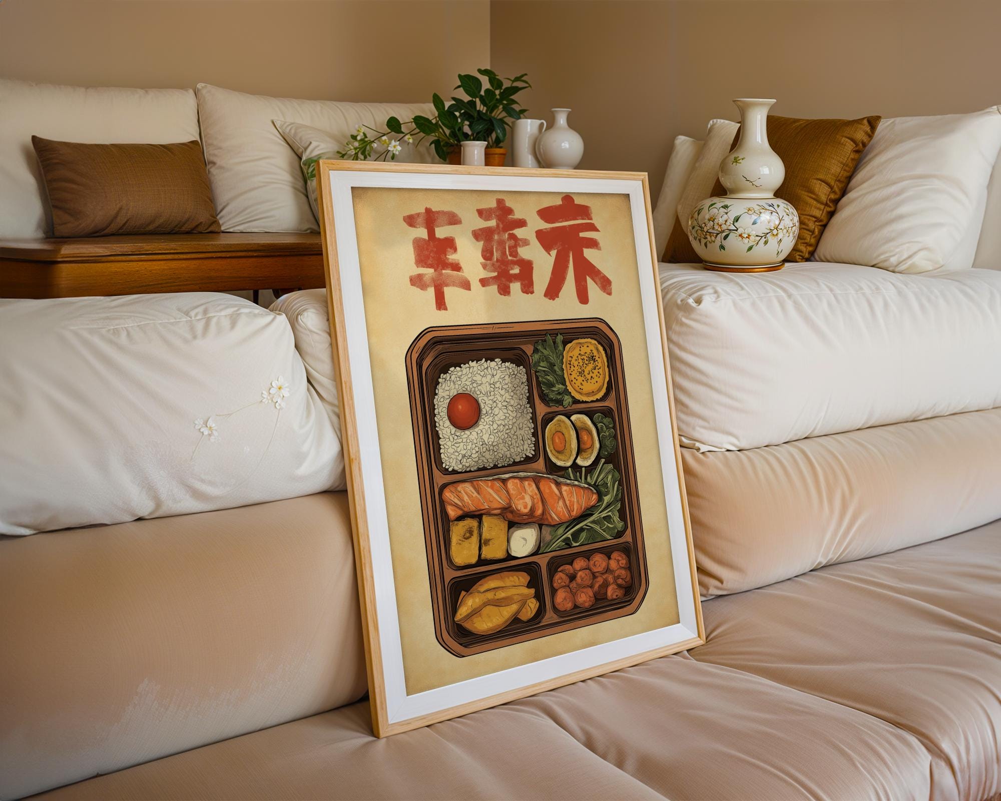 Japanese Poster | Bento Box Art Print – Vintage Asian Cuisine wall art print, modern home decor, unframed artwork by Nomad & Nest