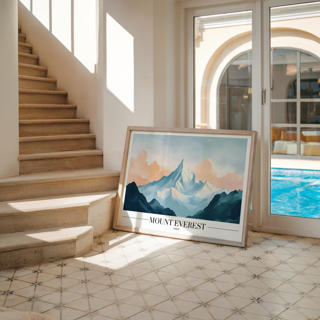 Mount Everest Print | Himalayan Landscape Art wall art print, modern home decor, unframed artwork by Nomad & Nest