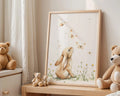Playroom Ideas | Butterfly Bunny Nursery Wall Art | Soft Nature Illustration wall art print, modern home decor, unframed artwork by Nomad & Nest