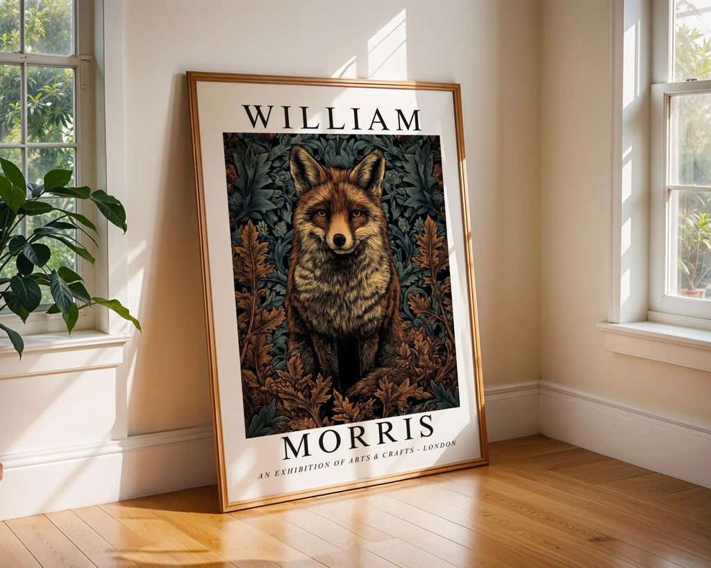 William Morris Print Fox  | Botanical Autumn Wall Art wall art print, modern home decor, unframed artwork by Nomad & Nest