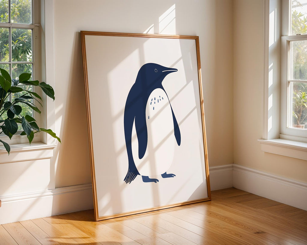 Penguin Art Print | Modern Nursery Decor, Scandinavian Style wall art print, modern home decor, unframed artwork by Nomad & Nest