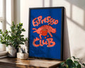 Positive Emotion | Espresso Club Cat Wall Art | Funny Coffee Poster | Cute Caffeine Illustration | Kitchen CafÃƒÂ© Decor wall art print, modern home decor, unframed artwork by Nomad & Nest