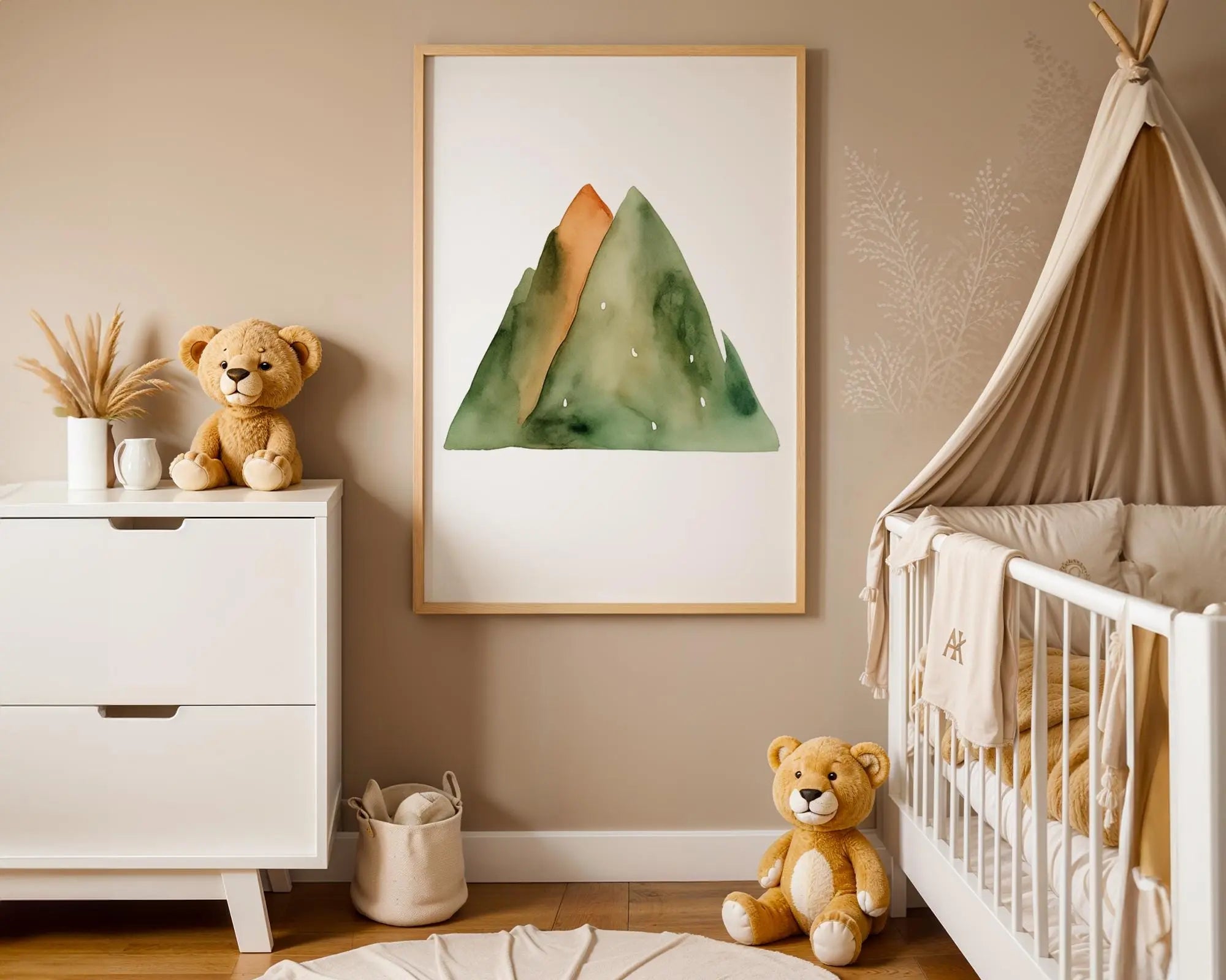 Playroom Ideas | Mountain Nursery Wall Art Adventure Landscape Print wall art print, modern home decor, unframed artwork by Nomad & Nest
