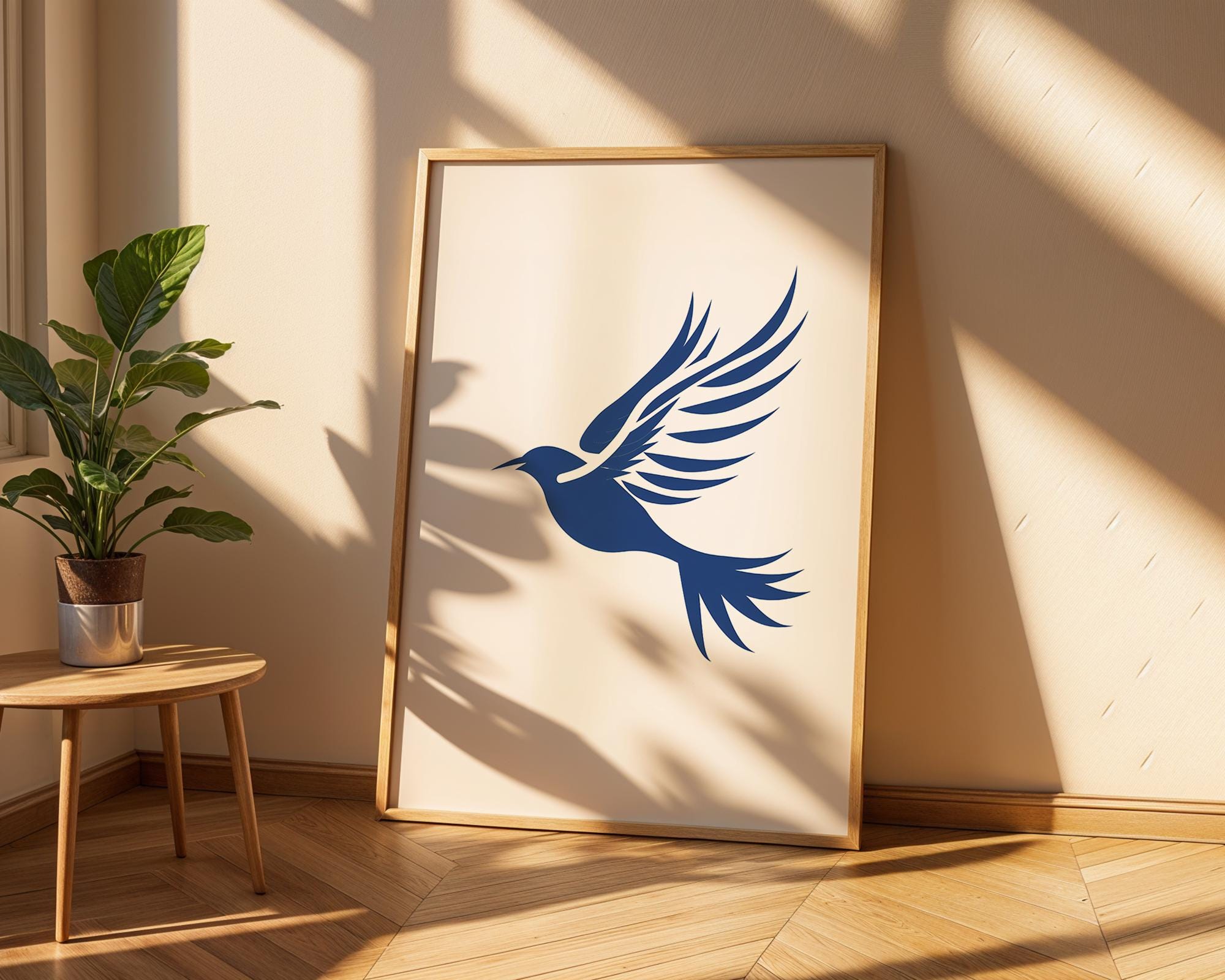 Flying Bird Art Print | Modern Wildlife Poster, Nature Home Decor wall art print, modern home decor, unframed artwork by Nomad & Nest