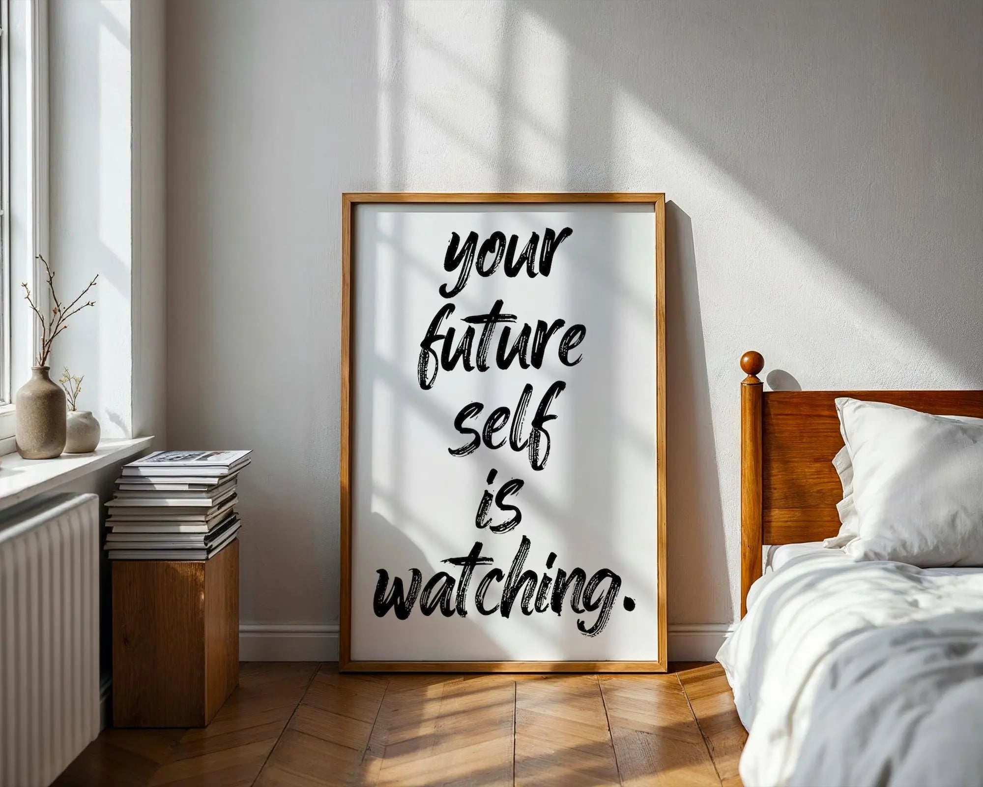 Positive Emotion | Your Future Self Is Watching Matte Print | Motivational Quote wall art print, modern home decor, unframed artwork by Nomad & Nest