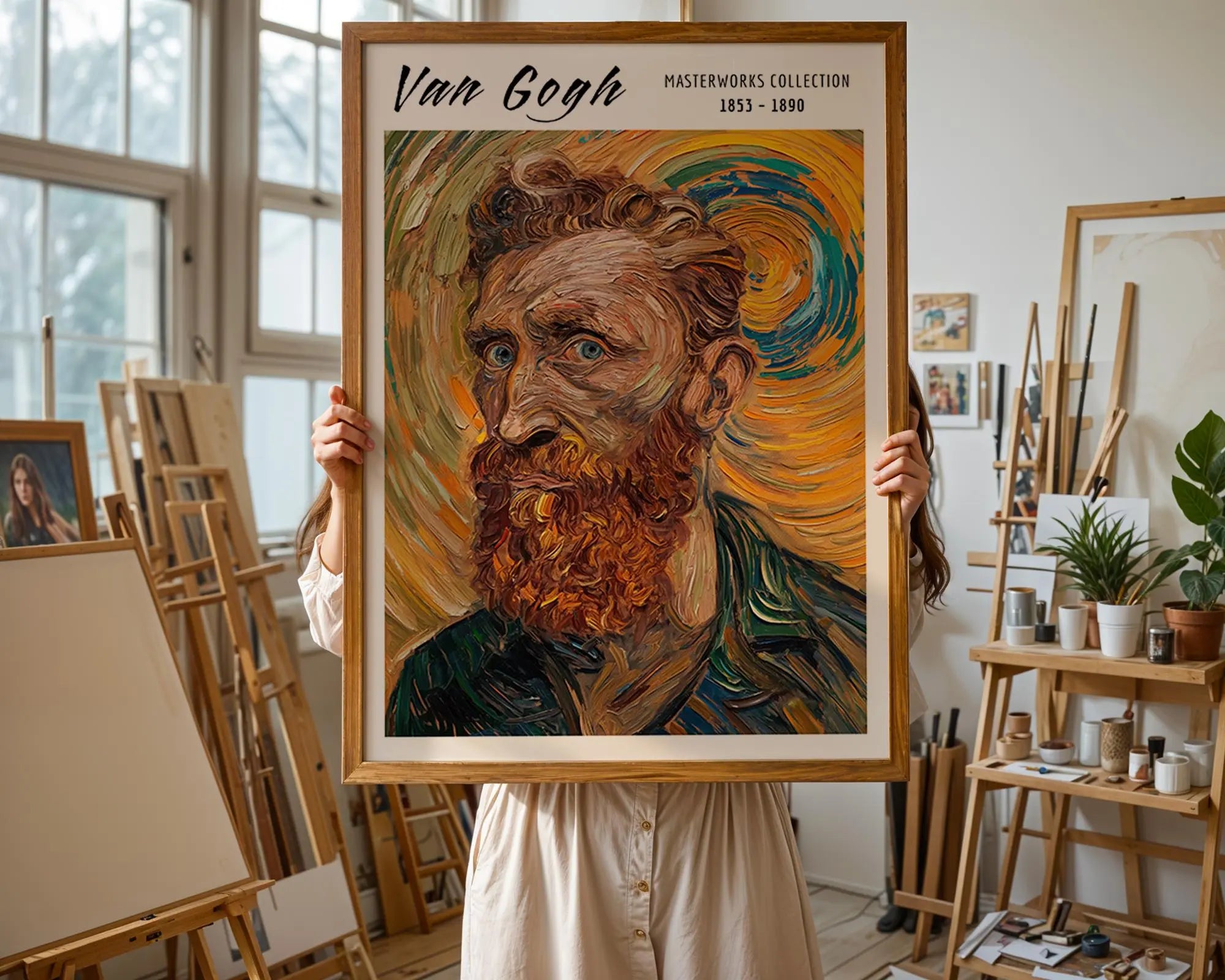 Van Gogh Print | Portrait  | Impressionist Oil Painting Wall Art wall art print, modern home decor, unframed artwork by Nomad & Nest