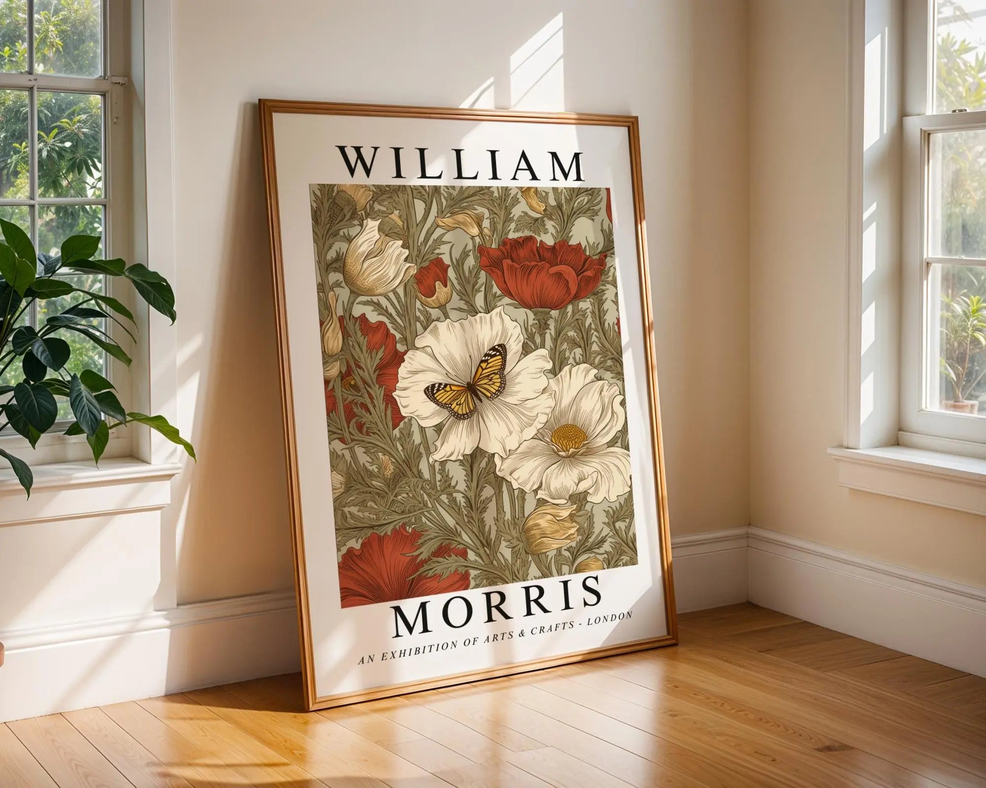 William Morris Print Cream Poppy  | Vintage Botanical Wall Art wall art print, modern home decor, unframed artwork by Nomad & Nest