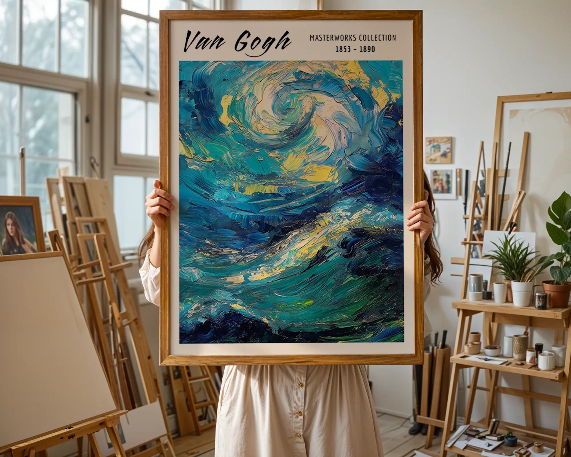 Van Gogh Print | Abstract Sky | Swirling Impressionist Oil Painting wall art print, modern home decor, unframed artwork by Nomad & Nest