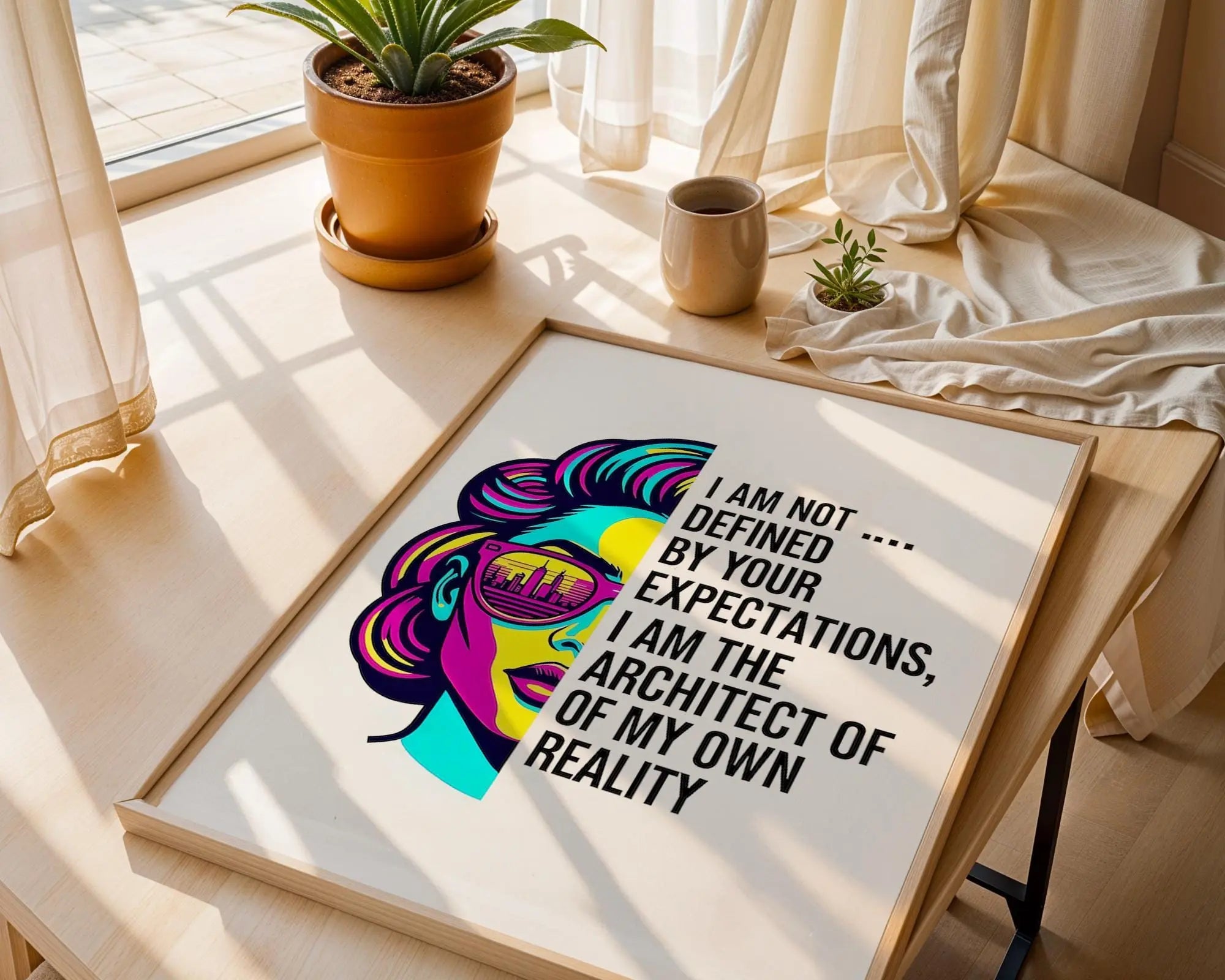 Positive Emotion | I Am Not Defined By Your Expectations Quote Print | Empowering Modern Wall Art wall art print, modern home decor, unframed artwork by Nomad & Nest