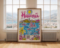 Hawaii Travel Poster | Colorful Island Art Print wall art print, modern home decor, unframed artwork by Nomad & Nest