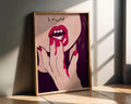 Modern Pop Art | Vampire Lips  Print | Edgy Gothic Fang Poster wall art print, modern home decor, unframed artwork by Nomad & Nest