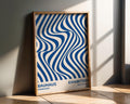 Bauhaus Poster Exhibition Art Print | Blue Wavy Geometric wall art print, modern home decor, unframed artwork by Nomad & Nest