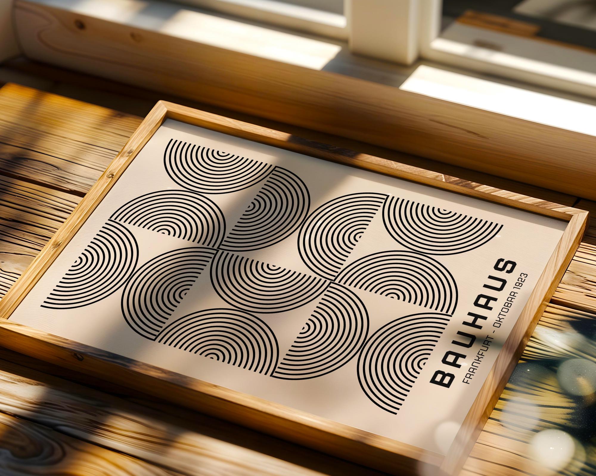 Bauhaus Poster Art Print | Black and White Geometric, Minimalist wall art print, modern home decor, unframed artwork by Nomad & Nest