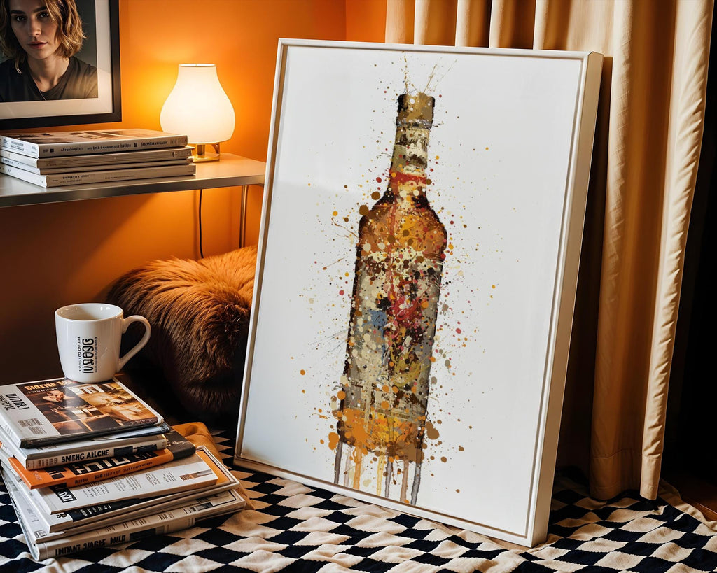 Abstract Liquor Bottle Art Print | Modern Bar Decor wall art print, modern home decor, unframed artwork by Nomad & Nest