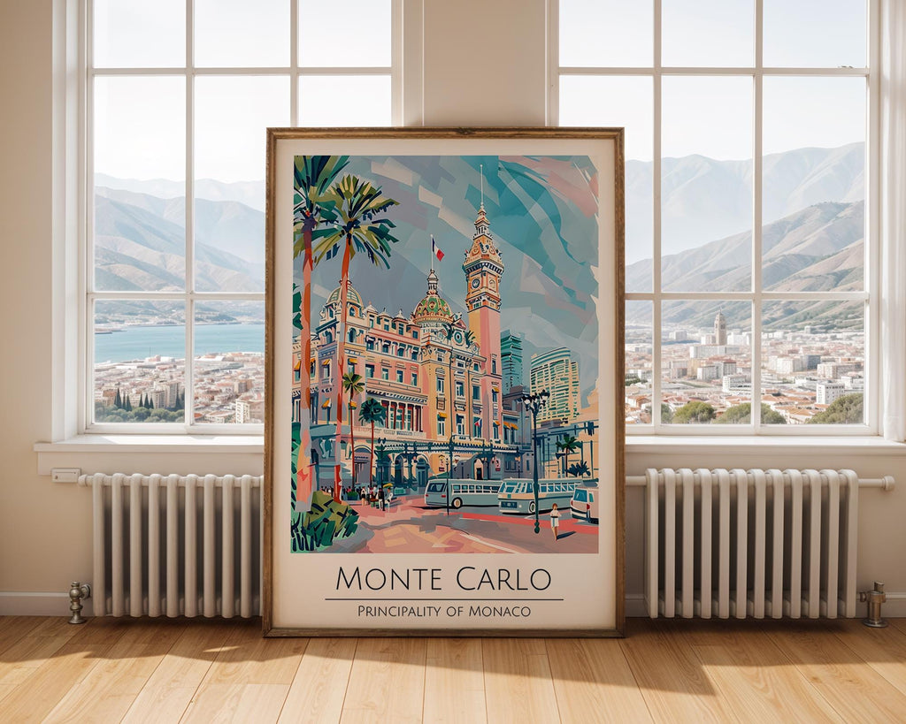 Monte Carlo Art Print | French Riviera Travel Poster wall art print, modern home decor, unframed artwork by Nomad & Nest
