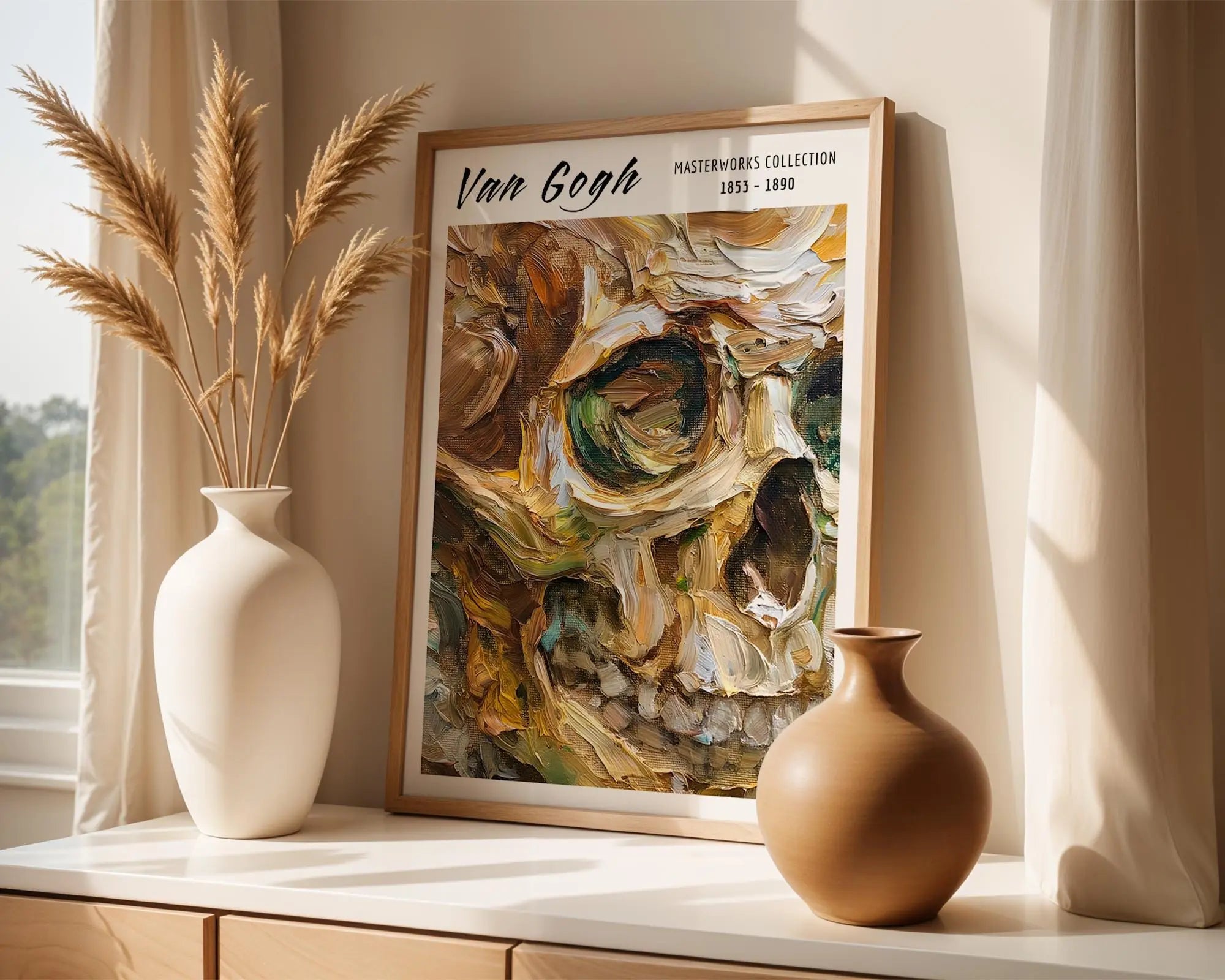 Van Gogh Print | Skull Art  | Expressionist Dark Academia Wall Decor wall art print, modern home decor, unframed artwork by Nomad & Nest
