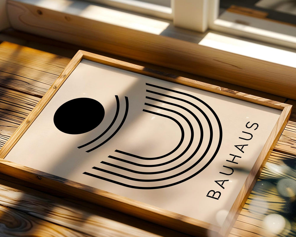 Bauhaus Poster Art Print | Abstract Circle Geometric wall art print, modern home decor, unframed artwork by Nomad & Nest