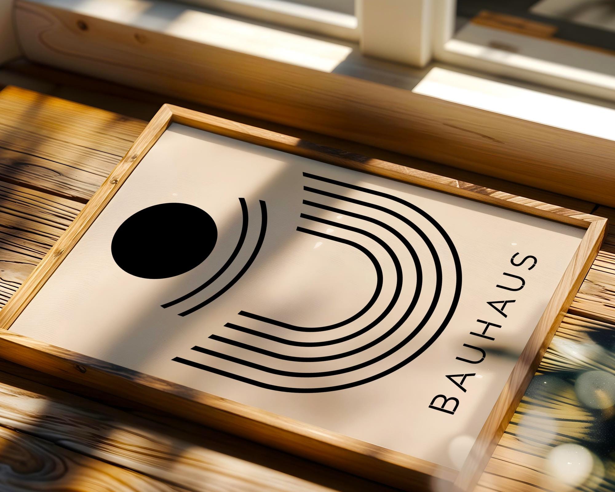Bauhaus Poster Art Print | Abstract Circle Geometric wall art print, modern home decor, unframed artwork by Nomad & Nest