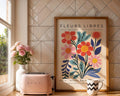 Abstract Floral Art Print | Modern Parisian Style wall art print, modern home decor, unframed artwork by Nomad & Nest