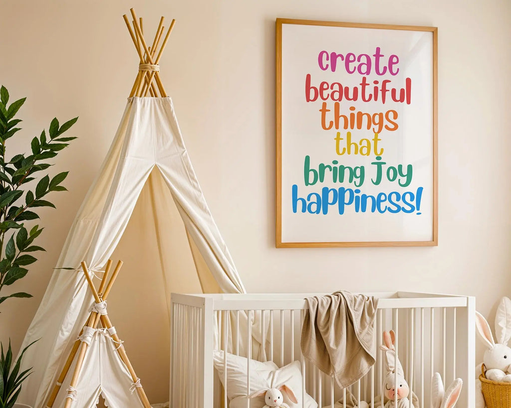 Colorful Nursery Quote Print | Playroom Wall Art wall art print, modern home decor, unframed artwork by Nomad & Nest
