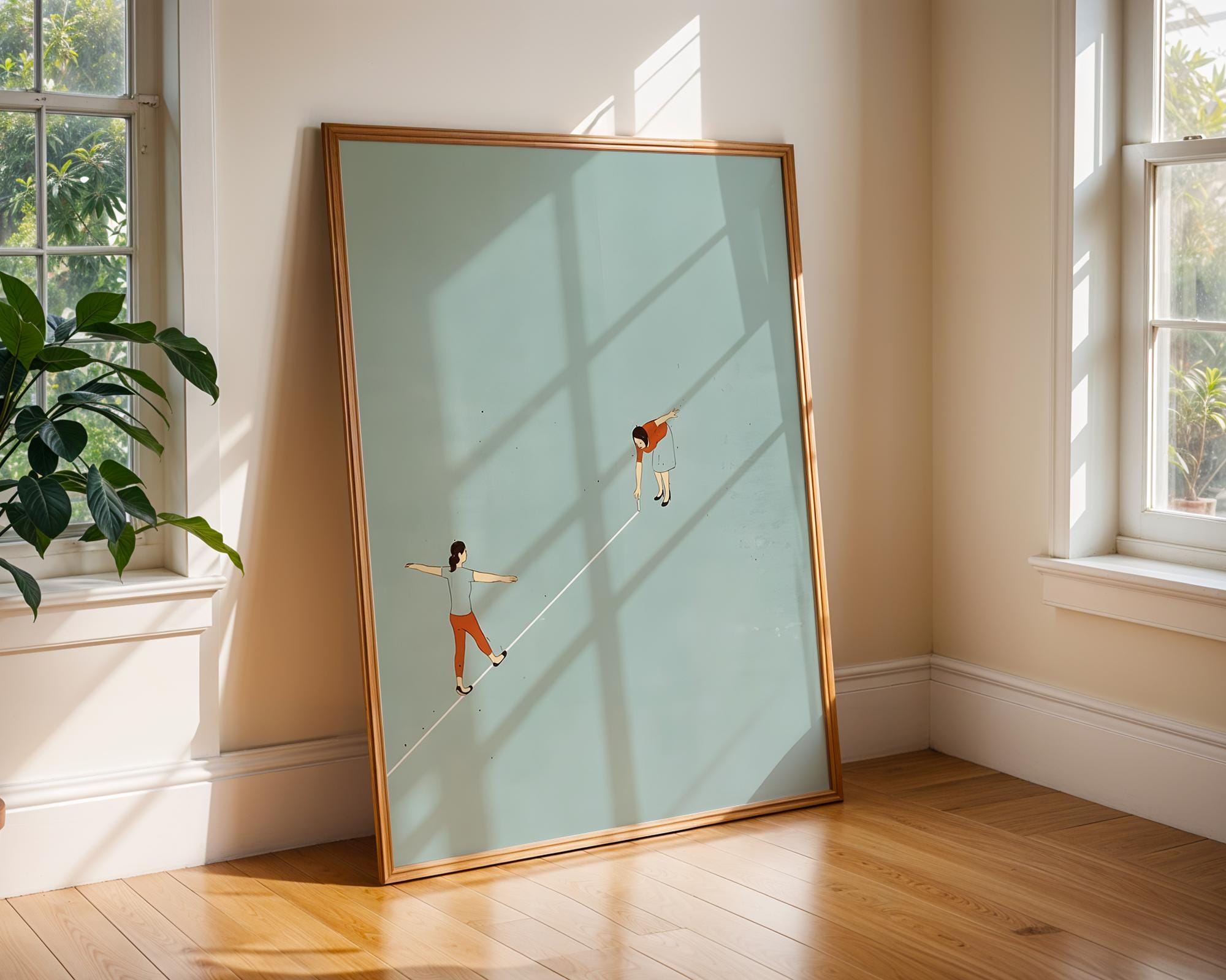 Balancing Act Art Print | Minimalist Abstract Illustration wall art print, modern home decor, unframed artwork by Nomad & Nest