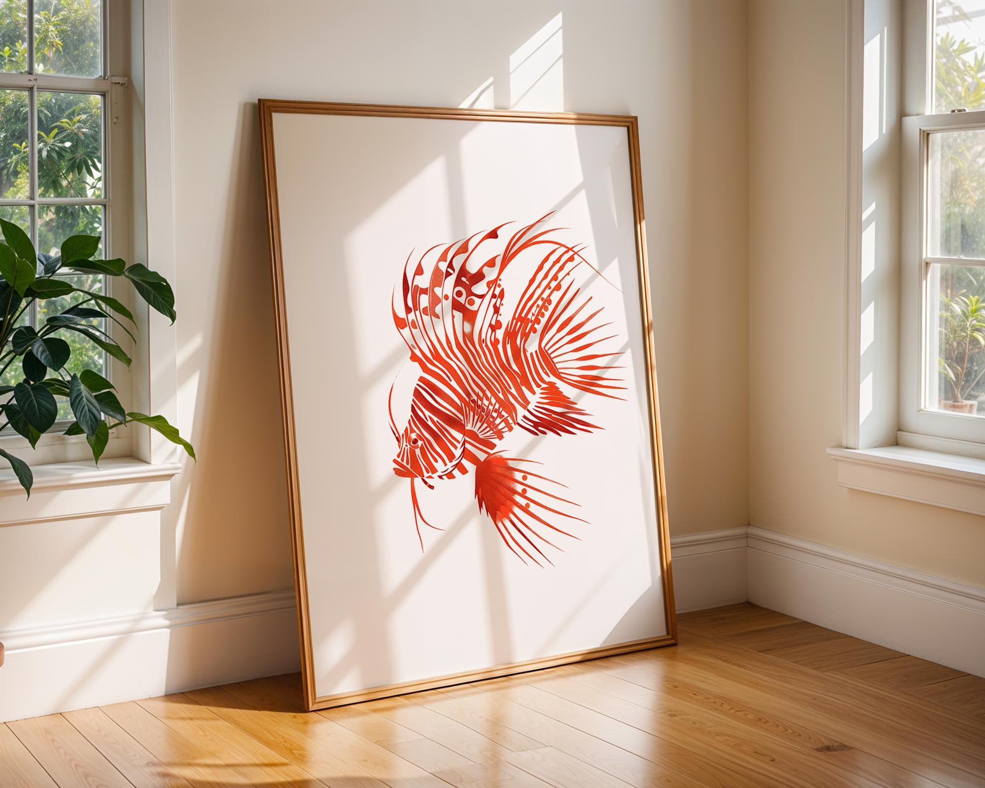 Lionfish Art Print | Bold Marine Wall Decor wall art print, modern home decor, unframed artwork by Nomad & Nest