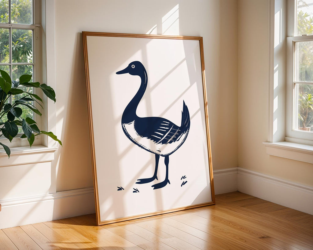 Goose Wall Art Print | Scandinavian Bird Decor wall art print, modern home decor, unframed artwork by Nomad & Nest