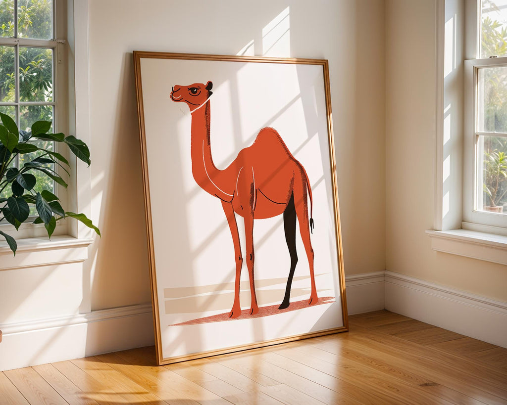 Desert Camel Art Print | Exotic Animal Wall Decor wall art print, modern home decor, unframed artwork by Nomad & Nest