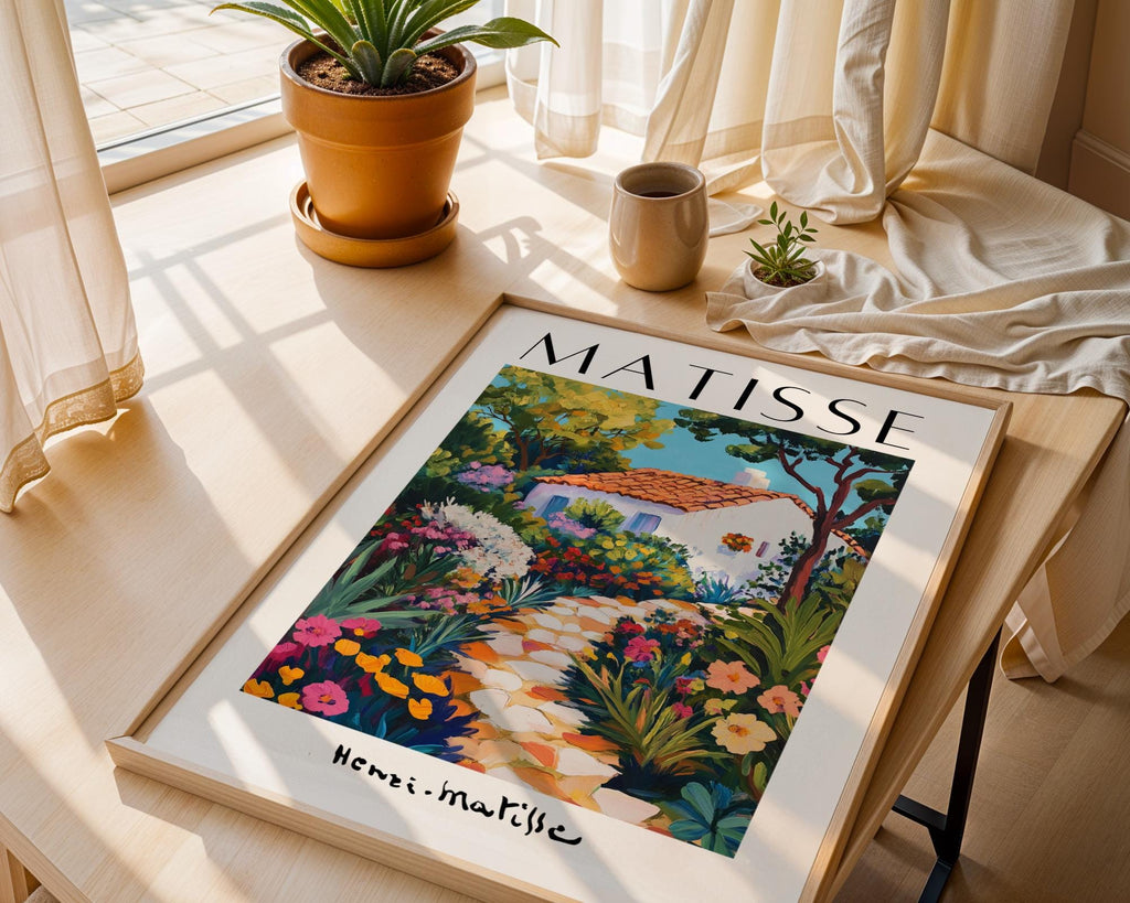Henri Matisse Print | Inspired  | Mediterranean Garden Scene, Boho Home Decor wall art print, modern home decor, unframed artwork by Nomad & Nest