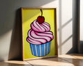 Modern Pop Art | Cupcake Print | Retro Kitchen Dessert Illustration wall art print, modern home decor, unframed artwork by Nomad & Nest