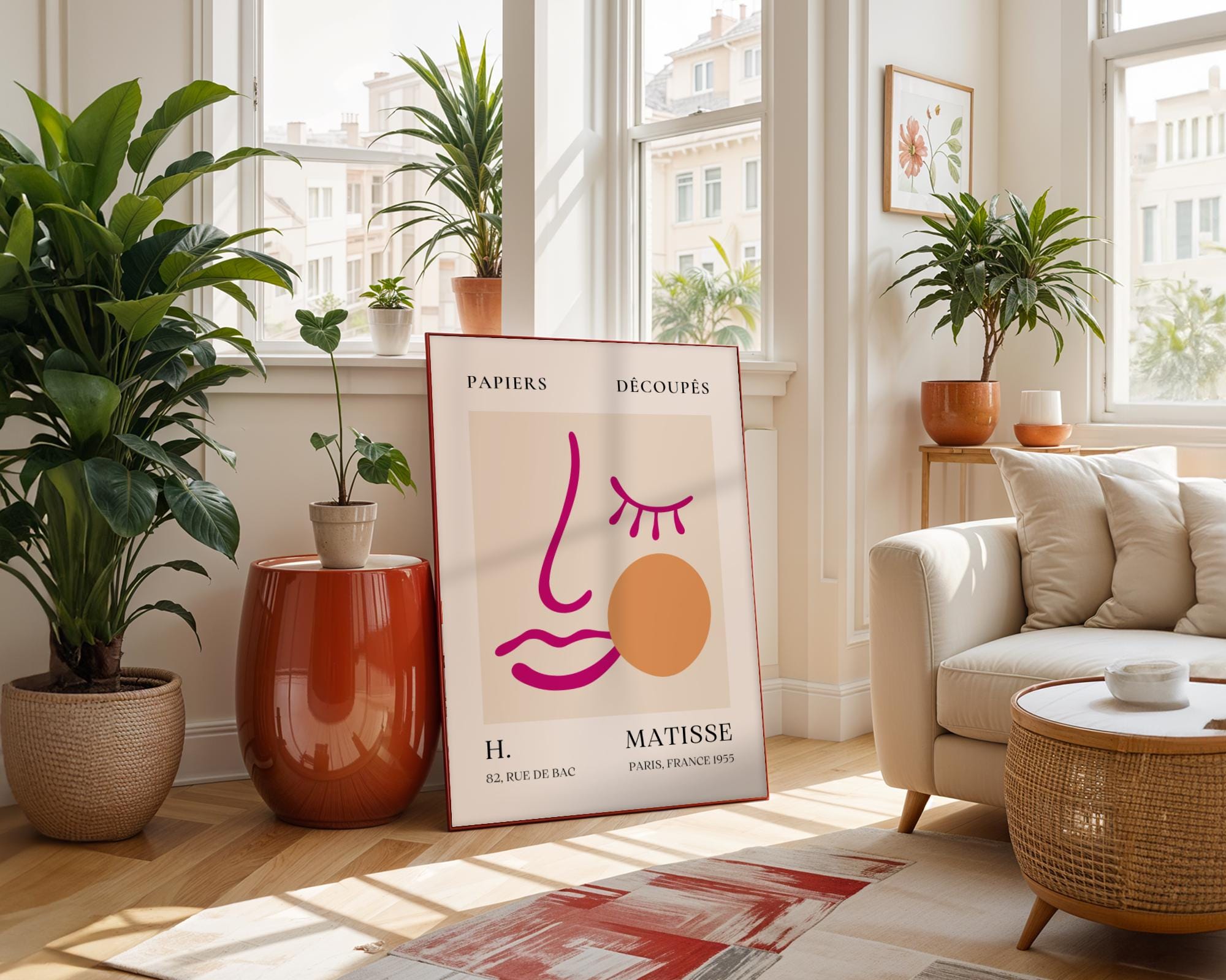 Henri Matisse Print | Inspired Face Art  | Modern Minimalist Poster wall art print, modern home decor, unframed artwork by Nomad & Nest