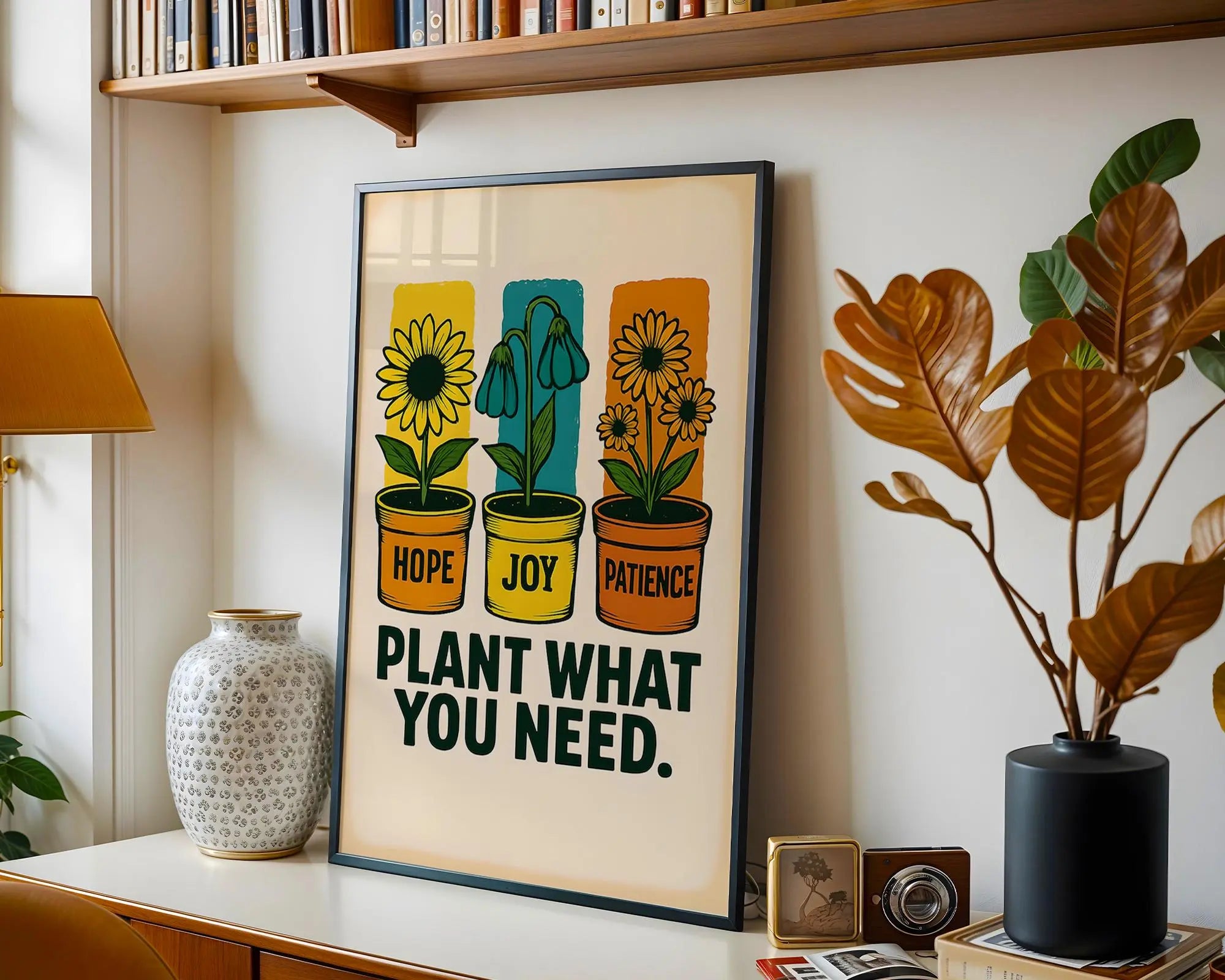 Positive Emotion | Hope Joy Patience Botanical Print – Inspirational Wall Art wall art print, modern home decor, unframed artwork by Nomad & Nest